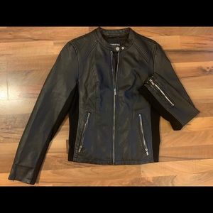 Black Express leather jacket size M